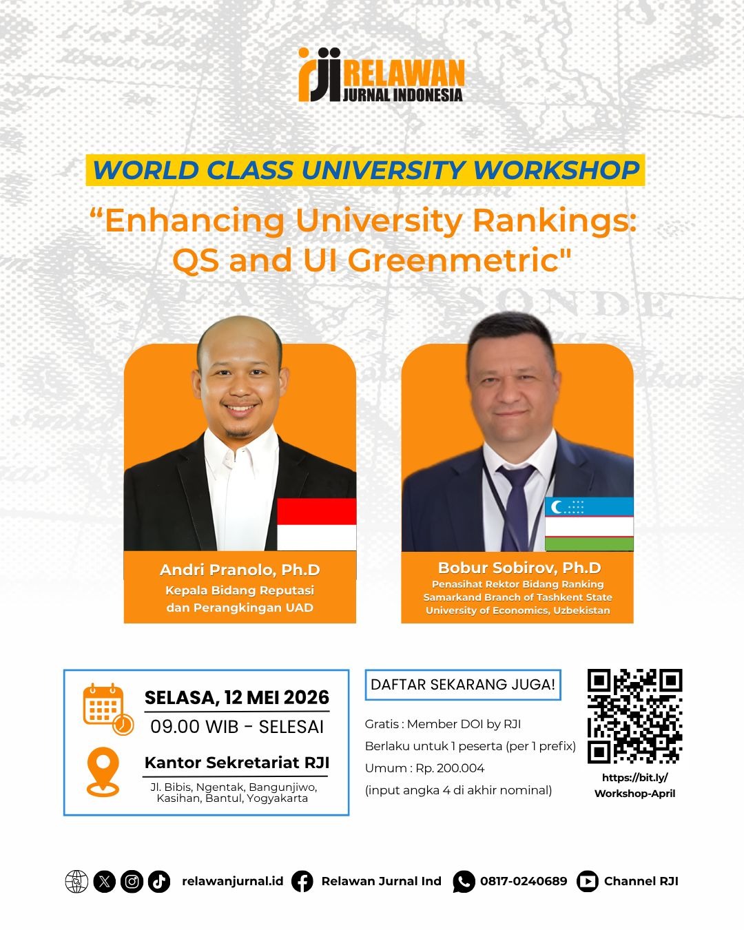 Relawan Jurnal Indonesia & World Class University